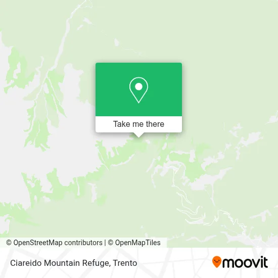 Ciareido Mountain Refuge map