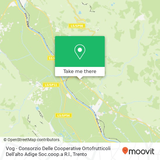 Vog - Consorzio Delle Cooperative Ortofrutticoli Dell'alto Adige Soc.coop.a R.l. map