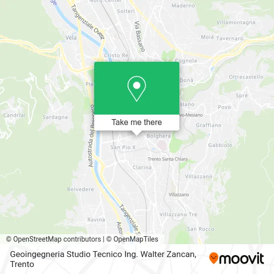 Geoingegneria Studio Tecnico Ing. Walter Zancan map
