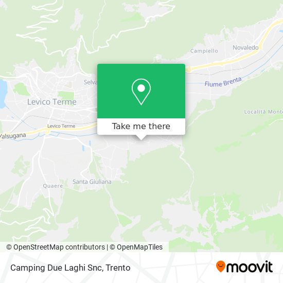 Camping Due Laghi Snc map