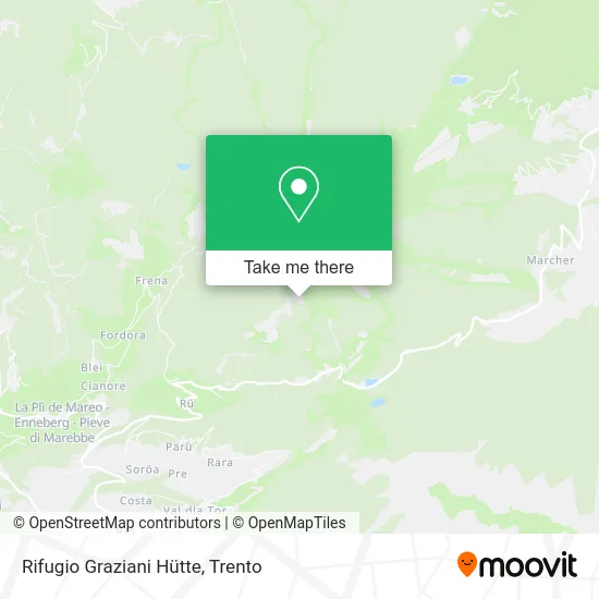 Graziani Mountain Refuge map