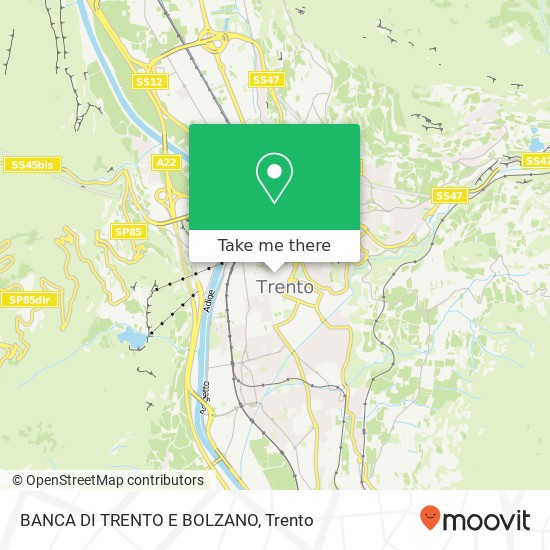 BANCA DI TRENTO E BOLZANO map