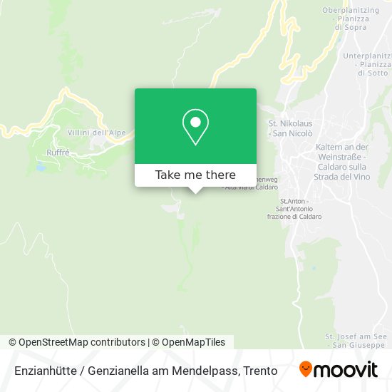 Enzianhütte / Genzianella am Mendelpass map