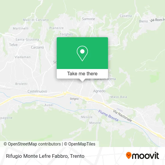 Monte Lefre Mountain Refuge map