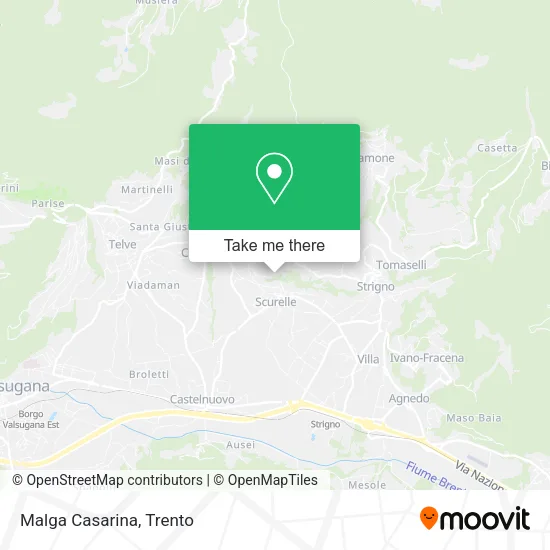 Malga Casarina map