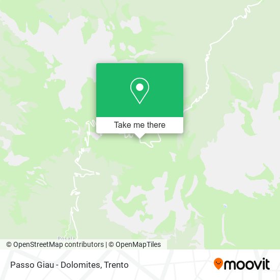 Passo Giau - Dolomites map