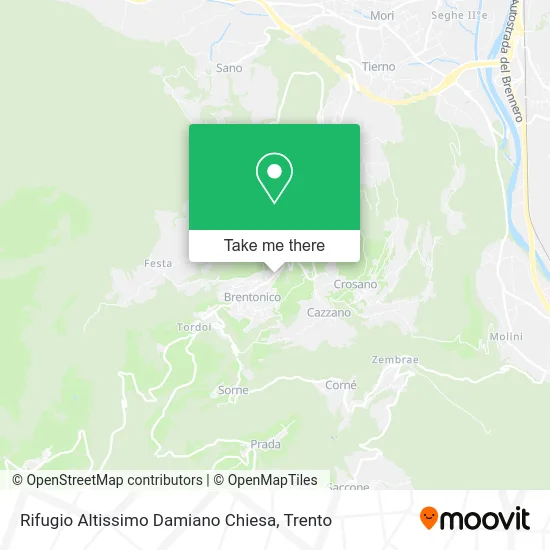 Altissimo Damiano Chiesa Refuge map