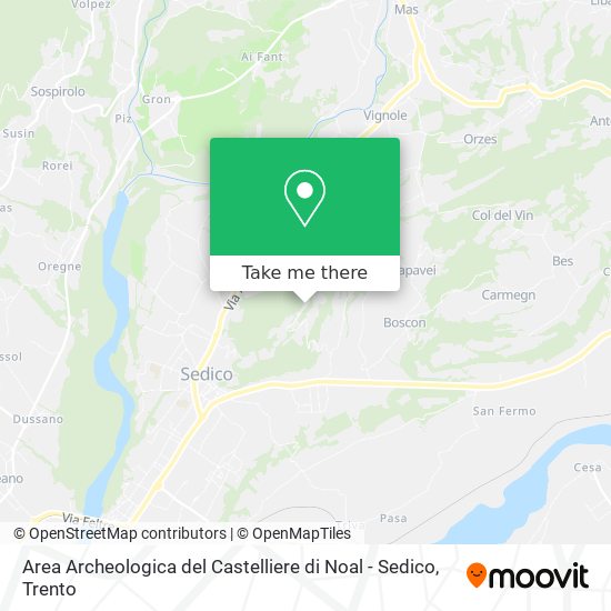 Area Archeologica del Castelliere di Noal - Sedico map