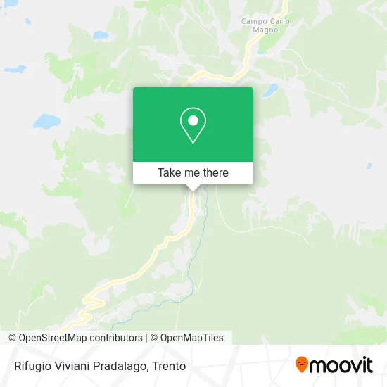 Viviani Pradalago Mountain Refuge map