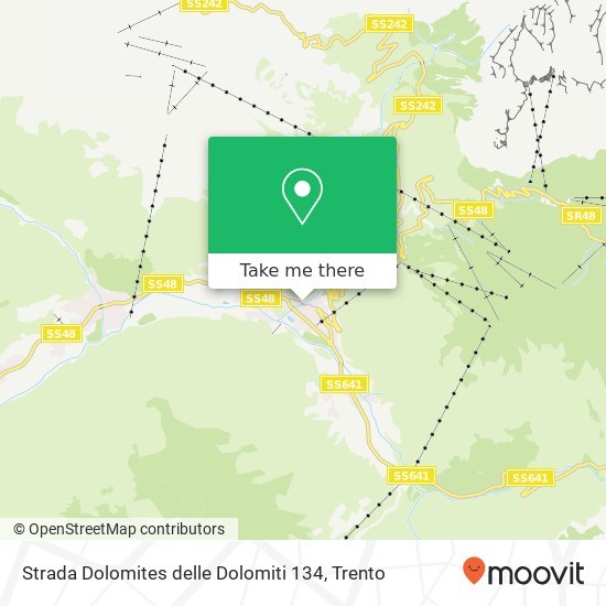 Strada Dolomites delle Dolomiti 134 map