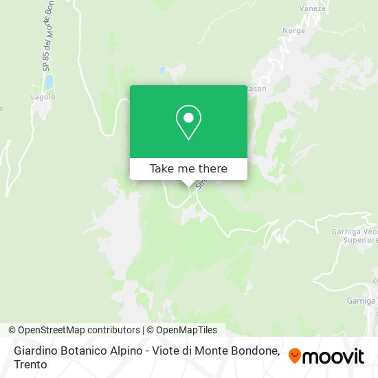 Giardino Botanico Alpino - Viote di Monte Bondone map