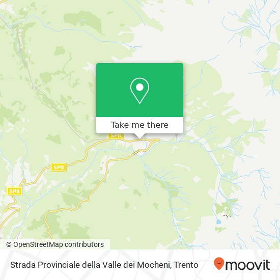 Strada Provinciale della Valle dei Mocheni map