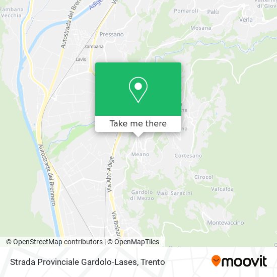 Strada Provinciale Gardolo-Lases map