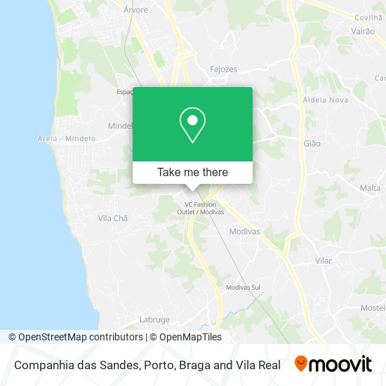 Companhia das Sandes mapa