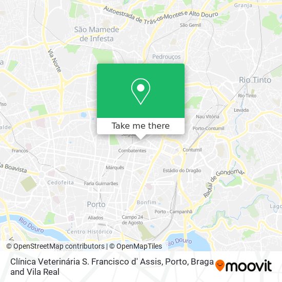 Clínica Veterinária S. Francisco d' Assis map