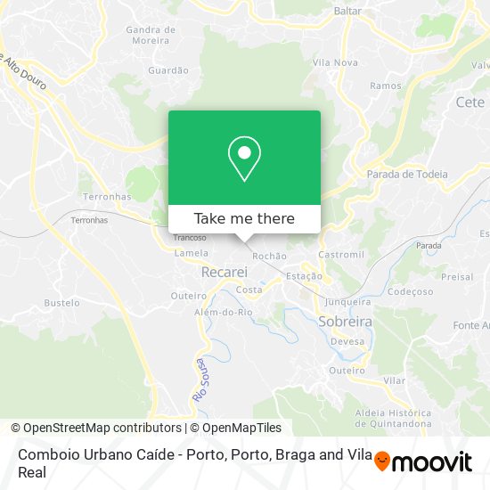 Comboio Urbano Caíde - Porto map