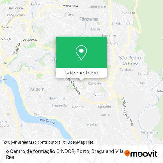 o Centro de formação CINDOR map