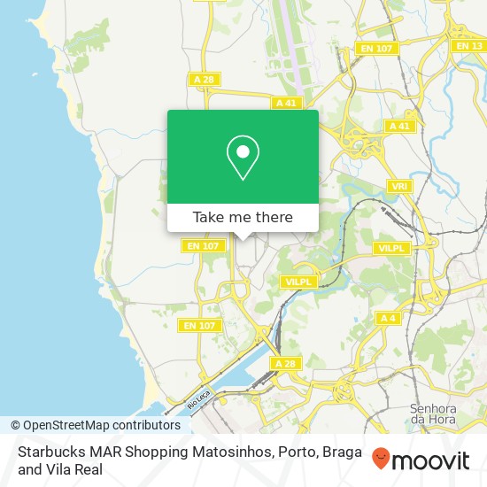 Starbucks MAR Shopping Matosinhos map