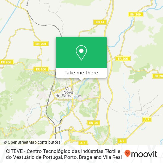 CITEVE - Centro Tecnológico das indústrias Têxtil e do Vestuário de Portugal map