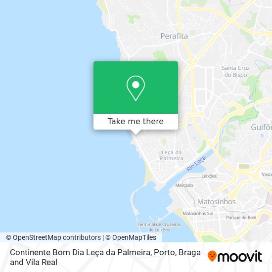 How to get to Continente Bom Dia Leça da Palmeira in Matosinhos by Bus or  Metro?