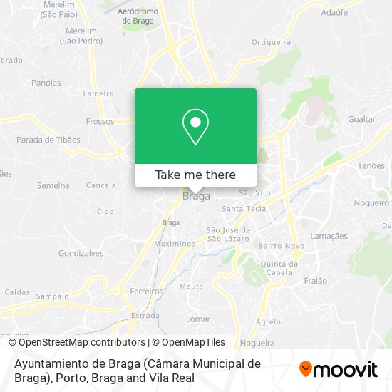 Ayuntamiento de Braga (Câmara Municipal de Braga) map