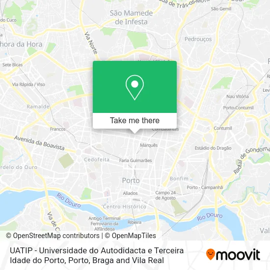 UATIP - Universidade do Autodidacta e Terceira Idade do Porto map