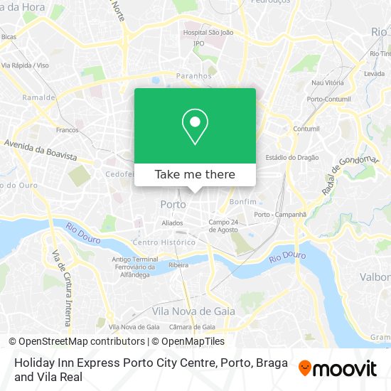 Holiday Inn Express Porto City Centre map