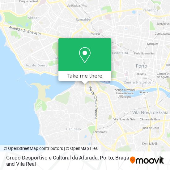 Grupo Desportivo e Cultural da Afurada mapa