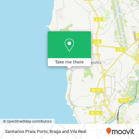 Sanitarios Praia map