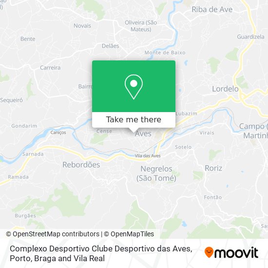 Complexo Desportivo Clube Desportivo das Aves map