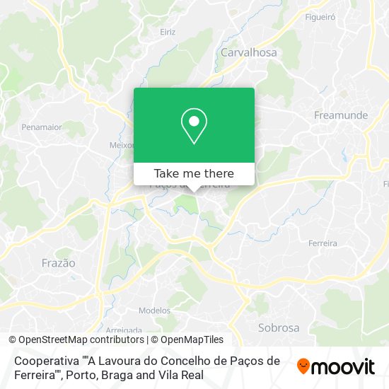 Cooperativa ""A Lavoura do Concelho de Paços de Ferreira"" map