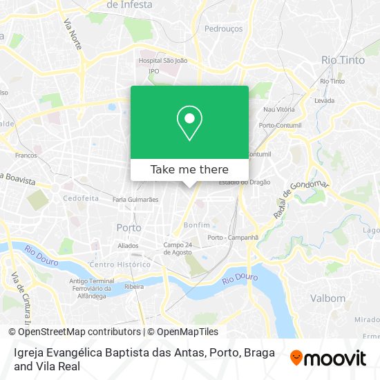 Igreja Evangélica Baptista das Antas map