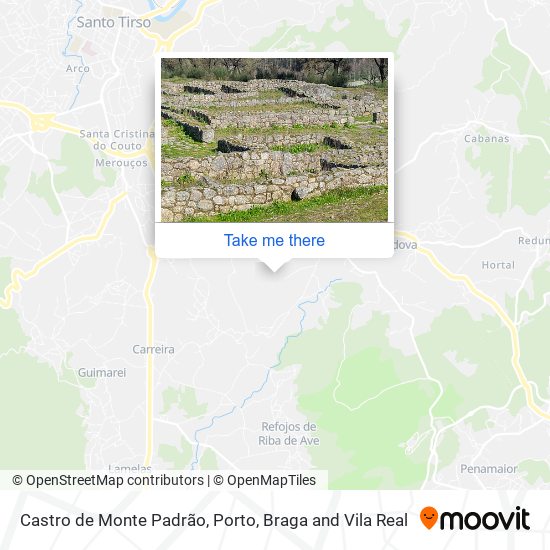 Castro de Monte Padrão mapa