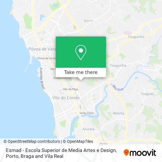 Esmad - Escola Superior de Media Artes e Design mapa