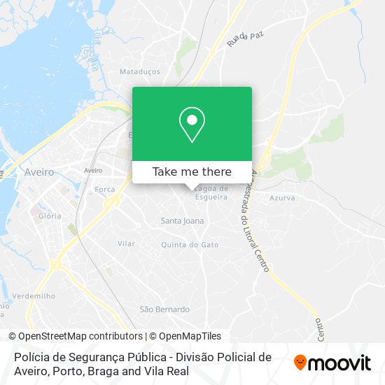 Polícia de Segurança Pública - Divisão Policial de Aveiro map