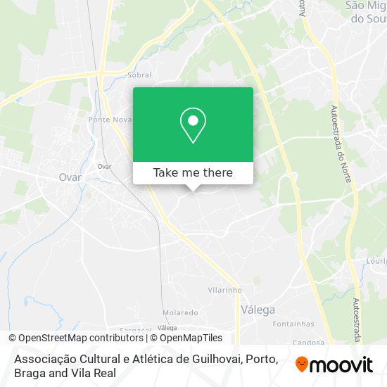 Associação Cultural e Atlética de Guilhovai map