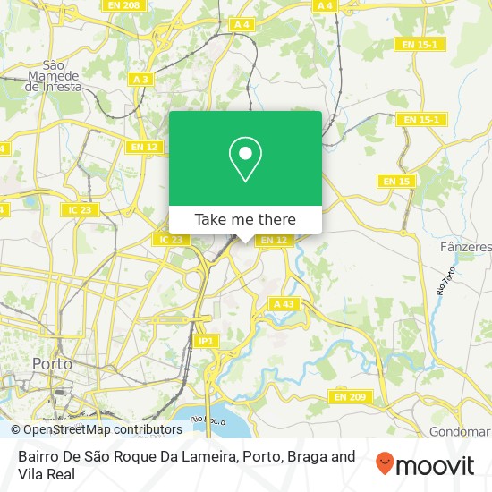 Bairro De São Roque Da Lameira map