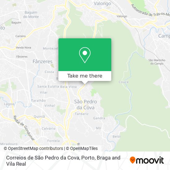 Correios de São Pedro da Cova map