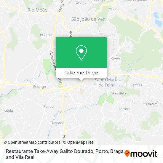 Restaurante Take-Away Galito Dourado mapa