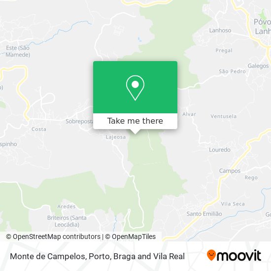 Monte de Campelos map