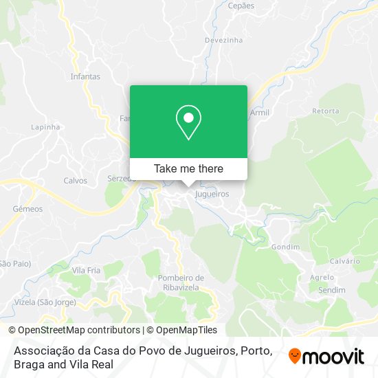 Associação da Casa do Povo de Jugueiros map