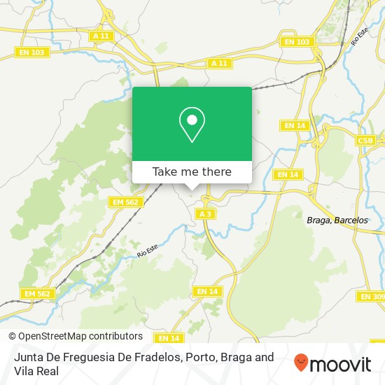 Junta De Freguesia De Fradelos map