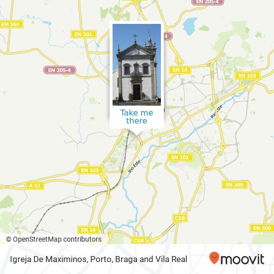 Igreja De Maximinos map
