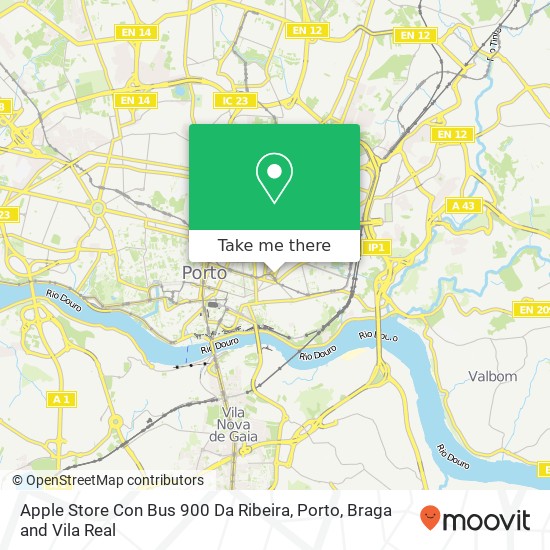 Apple Store Con Bus 900 Da Ribeira map