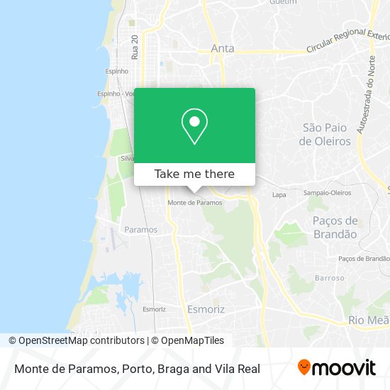 Monte de Paramos map