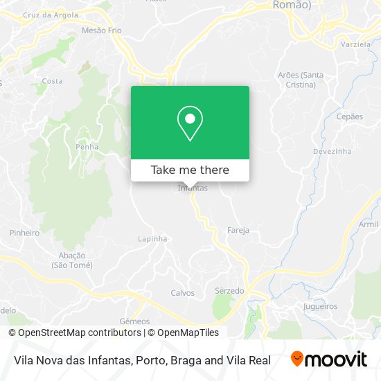 Vila Nova das Infantas map