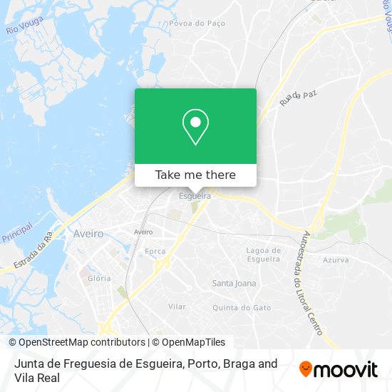 Junta de Freguesia de Esgueira mapa