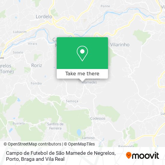 Campo de Futebol de São Mamede de Negrelos mapa