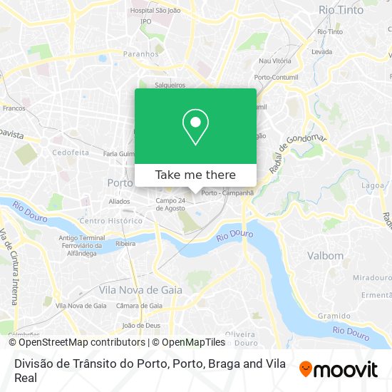 Divisão de Trânsito do Porto mapa