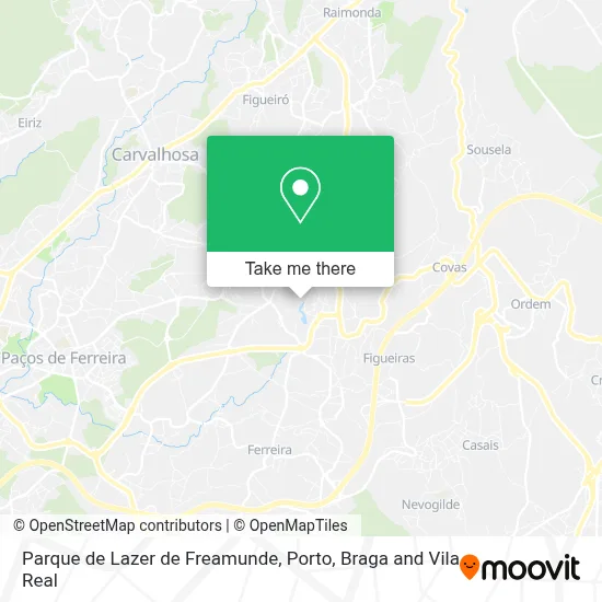 Parque de Lazer de Freamunde map